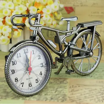 Ретро будилник с 12 лесно разбираеми арабски цифри, Ретро Велосипеди фигура, творчески аларма за дома