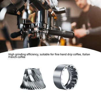 Диск за кафе машини, набор от пръчки за диск за мелене на кафе Подобряване на режещата способност за Висока ефективност за магазин чай с мляко е Лесно да се заменя с
