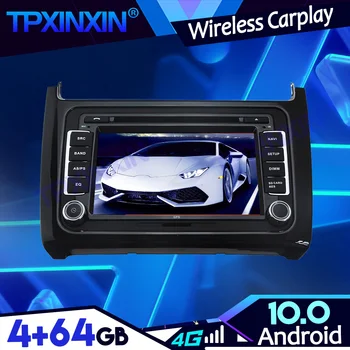 Андроид 10 PX6 IPS Carplay 4G-64G за Volkswagen Polo 2015-2017 DSP Магнетофон Мултимедиен плеър Главното устройство Navi GPS Автомагнитола