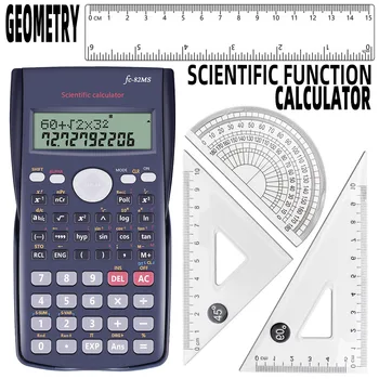 Научен калкулатор за доставки училище, с линия-транспортиром, научен калкулатор ниво GCSE по математика