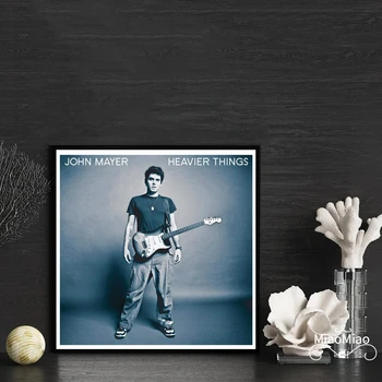 Джон Майер По-тежки неща Корица на музикален албум на Плакат Печат на платно Начало Декор Стенни живопис (без рамка)