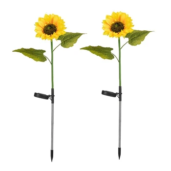 Слънчогледи Водоустойчив слънчеви цветя Пътен лампа за декорация на двор и градина