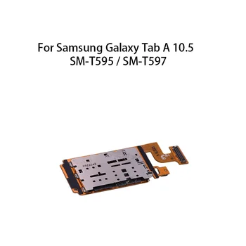 Тава за четене sim-карти, Гъвкав кабел, жак за гнездо, Държач, Пинов конектор за Samsung Galaxy Tab A 10.5 / SM-T595 / T597