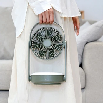 Лека нощ Домакински настолен електрически вентилатор с bobble глава, мини-стенен малък вентилатор