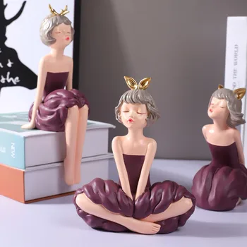 Nordic ins декорации от смола bubble момиче креативна хол шкаф спалня декорация на работния плот статуетка за подарък на момиче за рождения ден