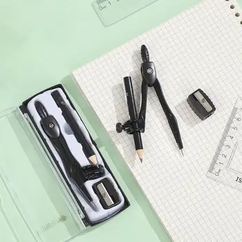 Набор от Циркулей за рисуване с Битумен молив и острилка ви за Моливи Метален Инструмент, За да начертаете Кръг Набор от Офис Консумативи инструменти за Рисуване Математическа Геометрия