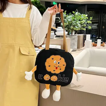Чанта, ежедневни чанти-тоут, хранителни чанти, стереоскопическая кукла, чанта в корейски стил, дамска чанта, мультяшная чанта през рамо, холщовая чанта за бисквити