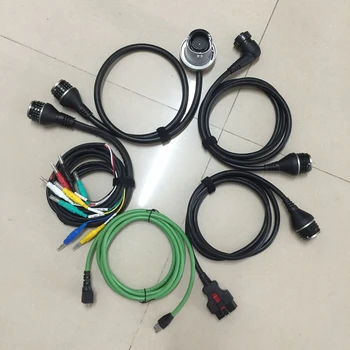 Висококачествен кабел MB Star SD Connect C5 пълен комплект 5 бр. заедно, без мултиплексор кабел MB Star C4 OBD2