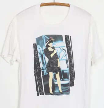 Тениска 1990 Linda Ronstadt Tour, подарък за фен, класическа бяла риза TE6779 с дълъг ръкав