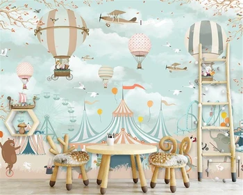 Потребителски тапети карикатура балон животно детска стая фон на стената декорация на дома стенопис От няколко материали