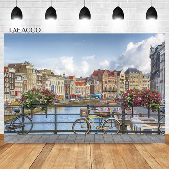 Фон за снимки на града Лаакко Венеция Италия Уличен пейзаж на водния град Декор на партита за възрастни Фон за портретна фотография