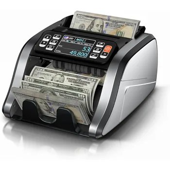 Машина за Броене на Пари Смесени Банкноти, Отчитане на разходите, за Откриване на Фалшификати на UV / MG / IR / DD, Машина За Броене на Пари в брой с 3,5-инчов TFT дисплей
