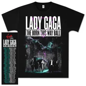 Обиколка на замъка на Лейди Гаги 2013 The Born This Way, тениска в стила на топка, поп, Музика мъжка тениска