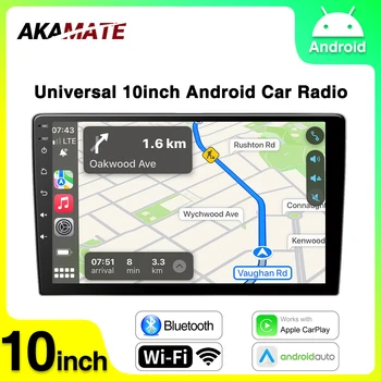 Универсален 10-инчов автомобилното радио GPS Навигация Android Мултимедиен плеър, Bluetooth и WiFi FM RDS за Nissan, Toyota, Kia и Honda Авторадио