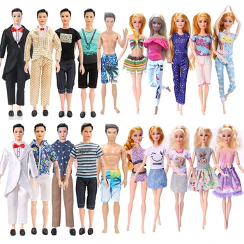 20 бр/компл. Аксесоари за кукли, 10 облекла Ken + 10 елементи на облекло за кукли, поли, играчки за преобличане за момичета