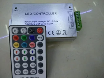 DC12-24V Безжичен RF SMD RGB LED strip light 24A, Дистанционно Регулатор на Яркостта 288 W, 28/20 клавиши за управление на RGB LED Strip Light