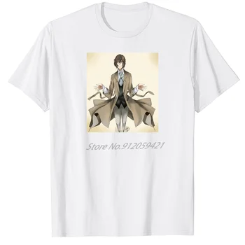 Bungou аниме тениска за мъже графични тениски оверсайз тениска с къс ръкав тениска с кръгло деколте Лятна мъжки дрехи Harajuku