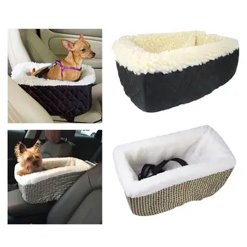 Автомобилна переноска за малки кучета, седалка-седалка с подлакътници за домашни любимци, пътен подложка за автомобил, микробус, камион