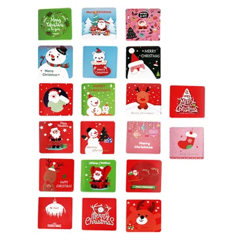 20 Броя Коледни картички с изображение, опаковъчна хартия Нежни Поздравителни Коледни елементи Прекрасен