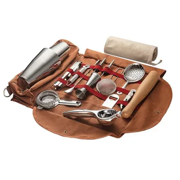 Чанта за носене барман, Творчески набор от инструменти за барман, набор от инструменти за бар, Шейкър за коктейли, Само за съхранение на Празни чанти, джаджи