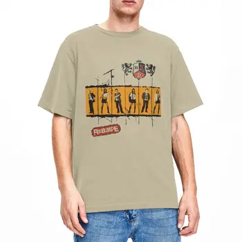 Ежедневна Тениска Rebelde, Мъжка Тениска с кръгло деколте от 100% Памук Тениска RBD Тв Шоу, Ризи С Къс Ръкав, Потници За Възрастни