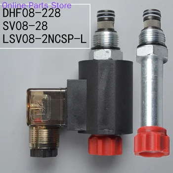 Двухпозиционный Двупосочен Обратната Електромагнитен Хидравличен Спирателен кран DHF08-228 с двупосочно запек SV08-28 2NCSP
