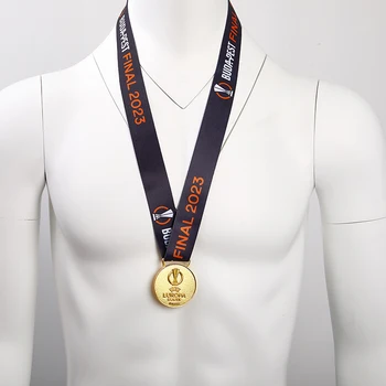 Футболна медал на шампионската Лига Европа Метална копие медали Златен медал Футболни сувенири Подарък за събиране на фенове
