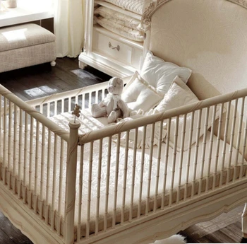Бебешко креватче от масивно дърво, богат на функции екологично чиста легло BB bed може да се трансформира в детско легло.