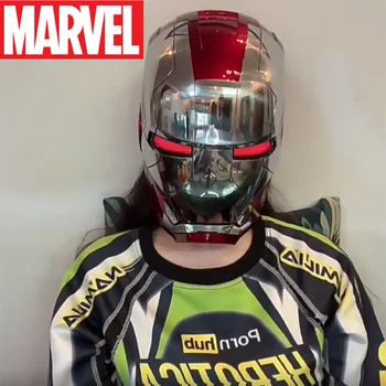 Оригинална каска Marvel Отмъстителите Iron Man Mk5 с моторизирани, 1: 1, пъргав, от няколко части, на английски гласово управление, подарък за cosplay