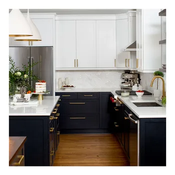 Австралийски дизайн, кварцевая пейка, кухненски шкаф за склада, модулни дървени кухненски шкафове с аксесоари