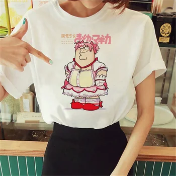 Жена топ Madoka Magica, японската забавна тениска Y2K, обзавеждане, градинска дрехи за момичета, дрехи y2k