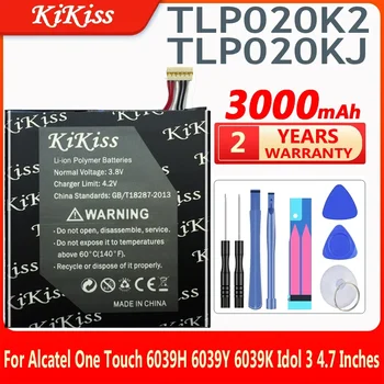 KiKiss TLP020K2 TLp020Kj 3000 mah Акумулаторна Батерия За Alcatel OneTouch One Touch 6039H 6039Y 6039K Idol 3 4,7 