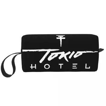 Косметичка с Логото на Tokio Hotel за Жени, козметични чанти За Грим, Реколта Пътна Чанта За Ежедневно Тоалетни Принадлежности, Чанта-Органайзер