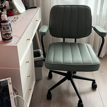 Дизайнерско офис стол с опора за гърба, Удобно въртящи се Метални Ергономични столове за почивка, Офис бюра, мебели Sillas Oficina De