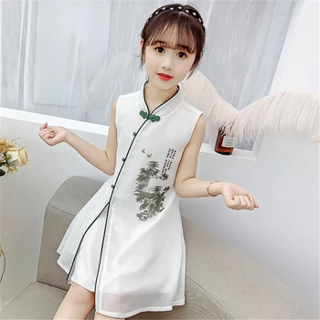 Моля, китайски стил чонсам 2020 г., годишният нов костюм за момичета в национален стил Тан, елегантна хубава рокля-чонсам Hanfu vestido chino