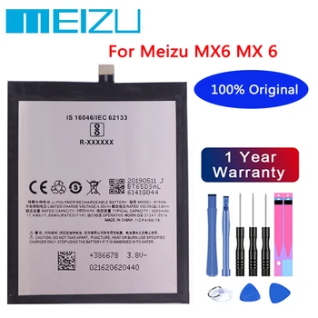 Висок клас Батерия Meizu 100% Original BT65M за Meizu MX6 MX 6 M и X6 3060mAh Батерии за мобилни телефони Bateria 