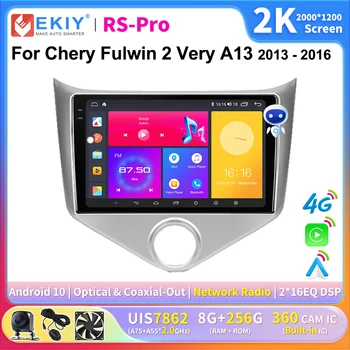 EKIY 2K Екран CarPlay Автомобилен Радиоприемник за Chery Fulwin 2 A13 2013-2016 Android Автомобилен Мултимедиен Плейър GPS Авторадио стерео Navi