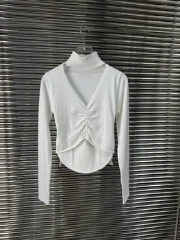 2023 Есенно-зимни модни нова дамски дрехи, поло, долната риза 0905