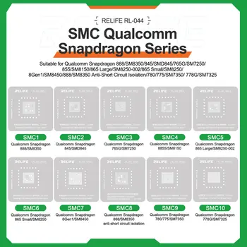 Комплекти Оловни Шаблон За Засаждане на процесора Android RL-044 За Ремонт на Платки на СОС Qualcomm Snapdragon Серия CPU BGA