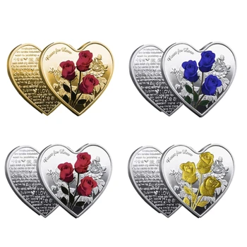 Елегантни метални сувенири във формата на сърце за специални поводи, с различни значими признаци на любовта, Определени за декорации на рози