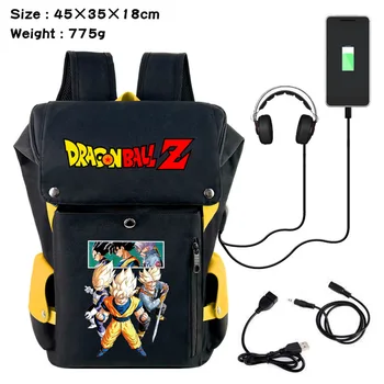 Ученическа раница Dragon Ball с аниме, cartoony лаптоп, Usb зареждане, отпечатване, чанта за компютър за отдих, училищни чанта с голям капацитет