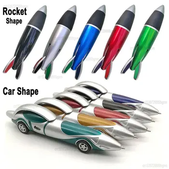 Креативна автомобили химикалка химикалка с формата на ракета с връх 1.0 mm, офис химикалки за писма, канцеларски материали, подарък за деца