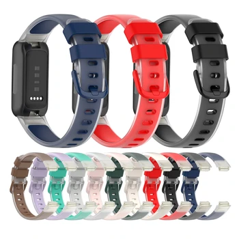 Каишка за смарт часа Fitbit Inspire 3, каишка за часовник, двуцветен дизайн, гривна, силикон фитнес тракер премиум-клас