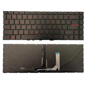 НОВАТА Американска Клавиатура за Лаптоп MSI GF63 GF63 8RC GF63 8RD GF63 Thin 9SC Черен на Цвят, С червена подсветка