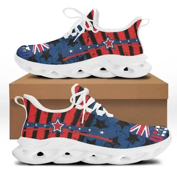 CYWGIFT Знаме на Република Англия Дизайнерски обувки Ежедневни Леки мъжки маратонки на равна подметка Дишаща мъжки обувки за ходене дантела