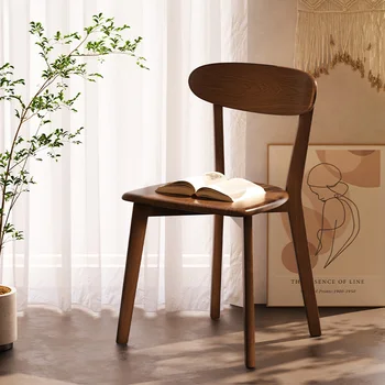Дървени трапезни столове за конференция Облегалка за домашна работа Прости трапезни столове, Компютърни Мебели за спалня Hogar Salon Furniture B1