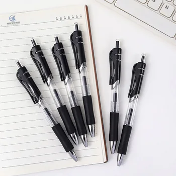 Прибиращ гел писалка 6шт, черно, червено, синьо мастило, химикалка химикалка за писане, офис и ученически пособия, канцеларски материали, прибиращ се 0,5 мм