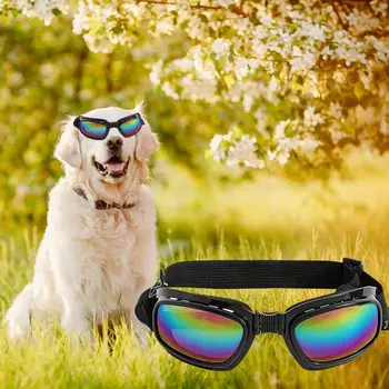 Слънчеви очила за домашни любимци, външна защита на очите за кучета, Ветроупорен фарове за очила за домашни любимци uv-защитни лещи, регулируем засаждане, uv-защита за домашни любимци