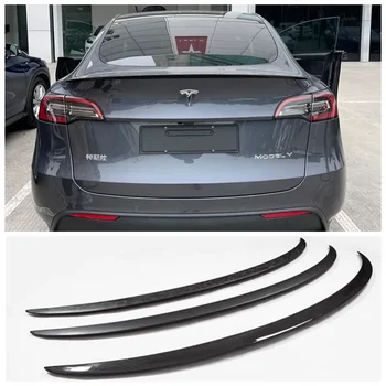 За Tesla, модел Y Модел 3 2021 2022 2023 Висококачествен аксесоар от въглеродни влакна, матиран гланц, заден спойлер, крило на багажника на колата