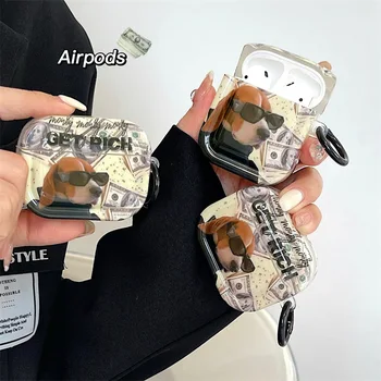 Мультяшная Стъклена Кученце За AirPods Pro2 Case AirPods 1 2 3 Case AirPods Pro Case Аксесоари За Слушалки Air Pod Cover